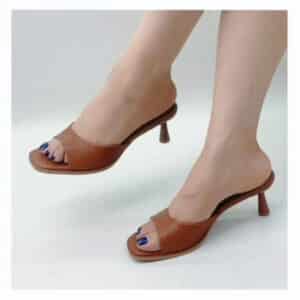 KITTEN HEEL NUDE SLIPPERS AR-2