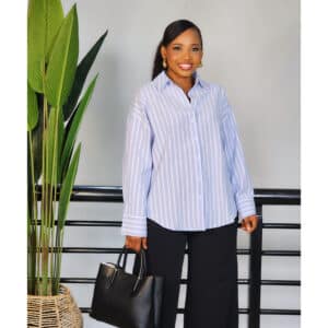 PIN STRIPE LONG SLEEVE SHIRT - Image 2