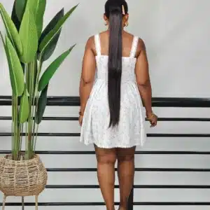 PRINT SMOKEY CHEST HEM DRESS - Image 3