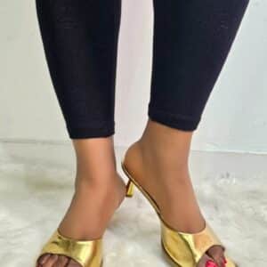 KITTEN HEEL NUDE SLIPPERS AR-2 - Image 5