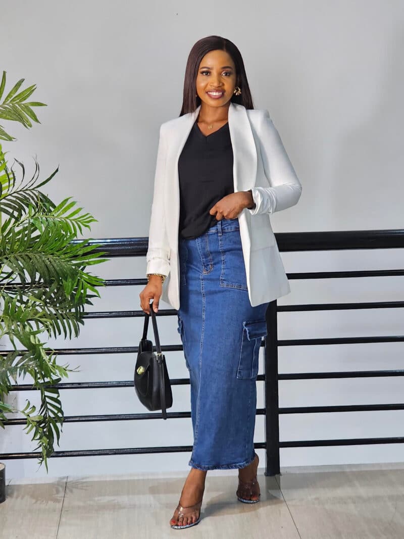CARGO DENIM SKIRT - Image 4