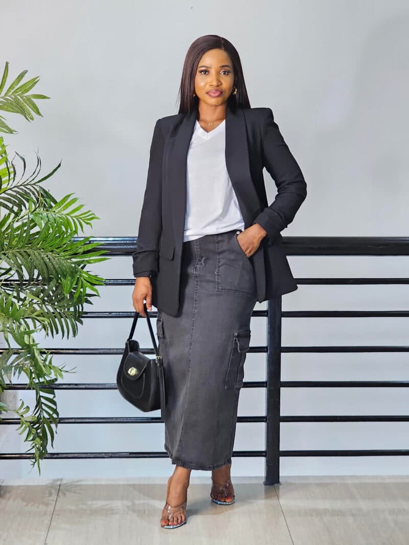 CARGO DENIM SKIRT - Image 3
