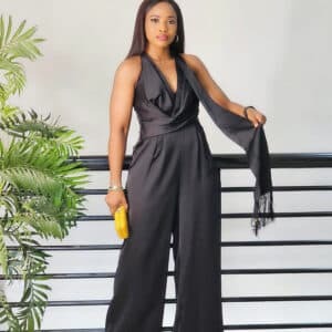 BACK DETAILED PALAZZO JUMPSUIT - Image 2