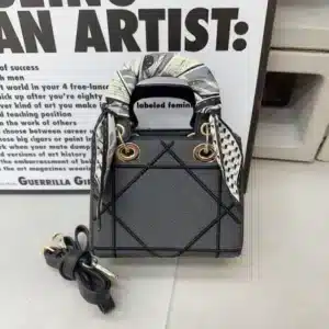 FABRIC BOX SCARF HANDLE BAG 7321 - Image 2