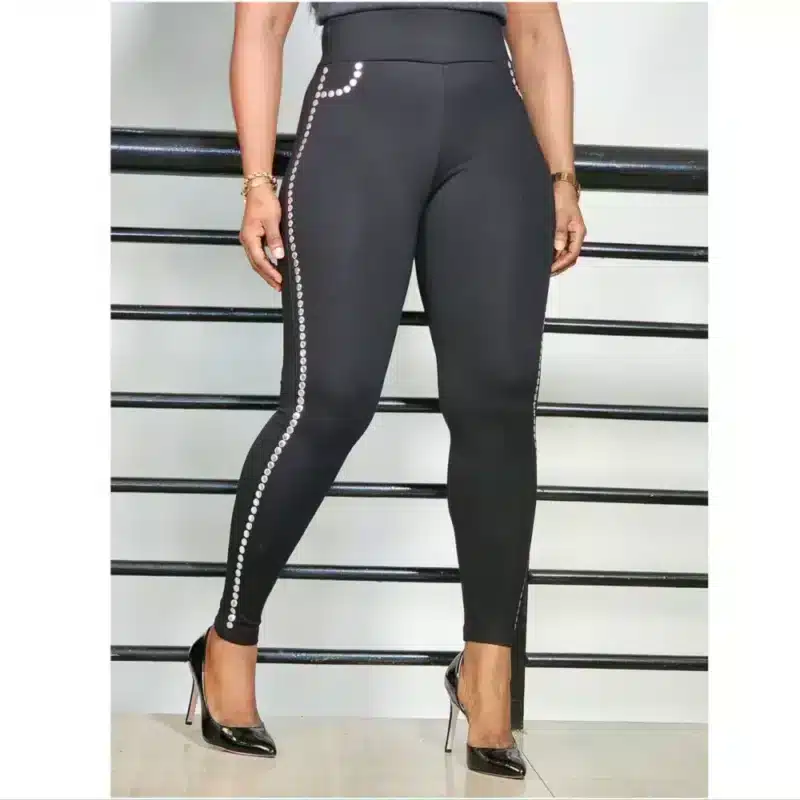 SIDE STUD HIGH WAIST JEGGINGS