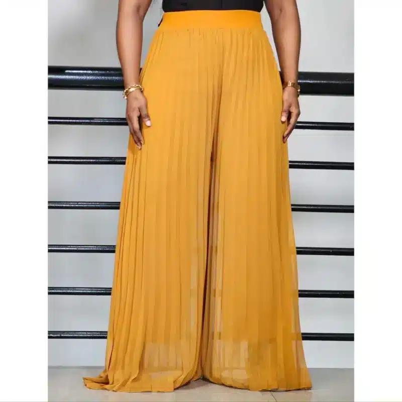 PLEATED CHIFFON PALAZZO PANT - Image 2