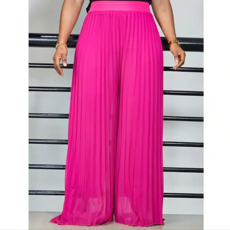PLEATED CHIFFON PALAZZO PANT