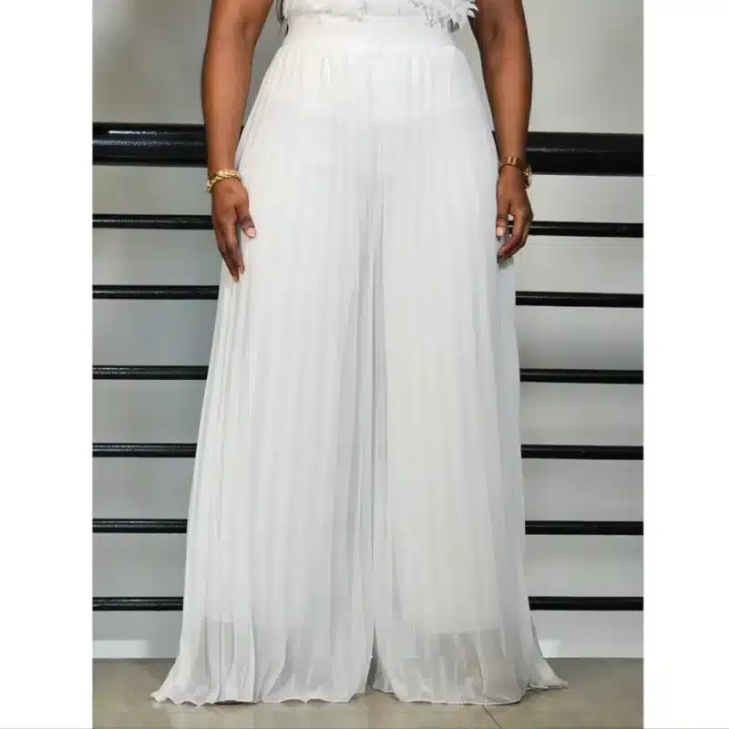 PLEATED CHIFFON PALAZZO PANT - Image 3