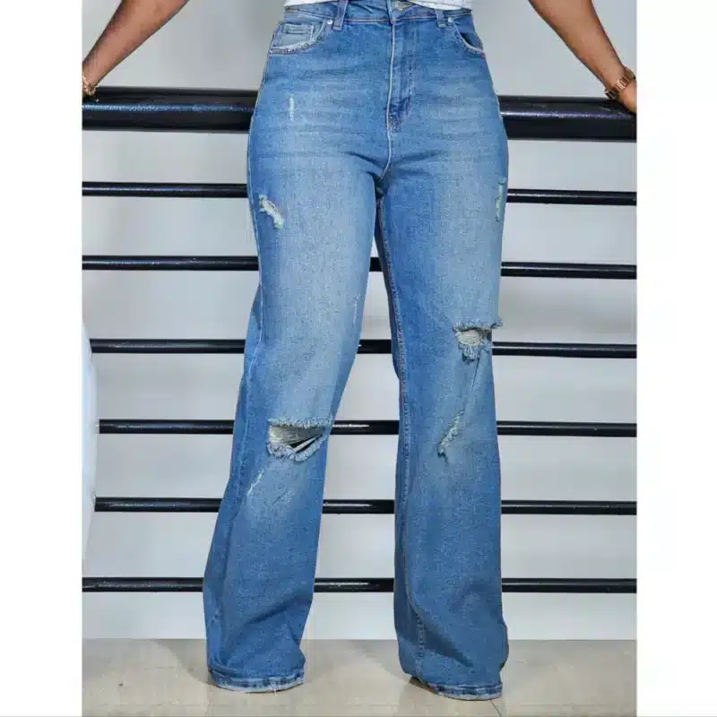 RIPPED PALAZZO MOM JEAN