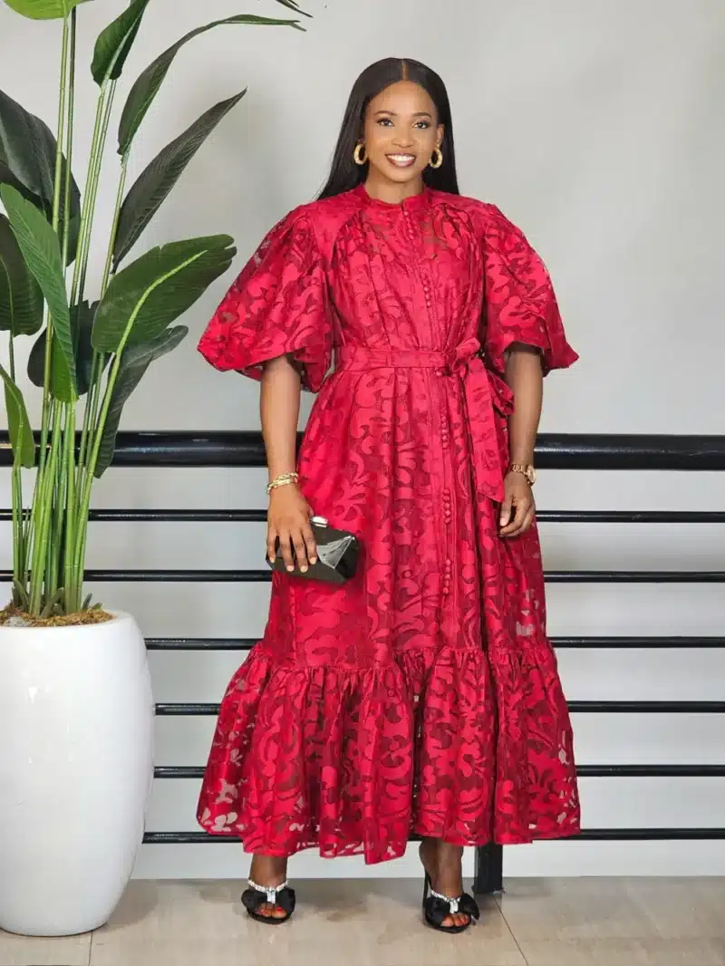 LACY HEM MIDI DRESS