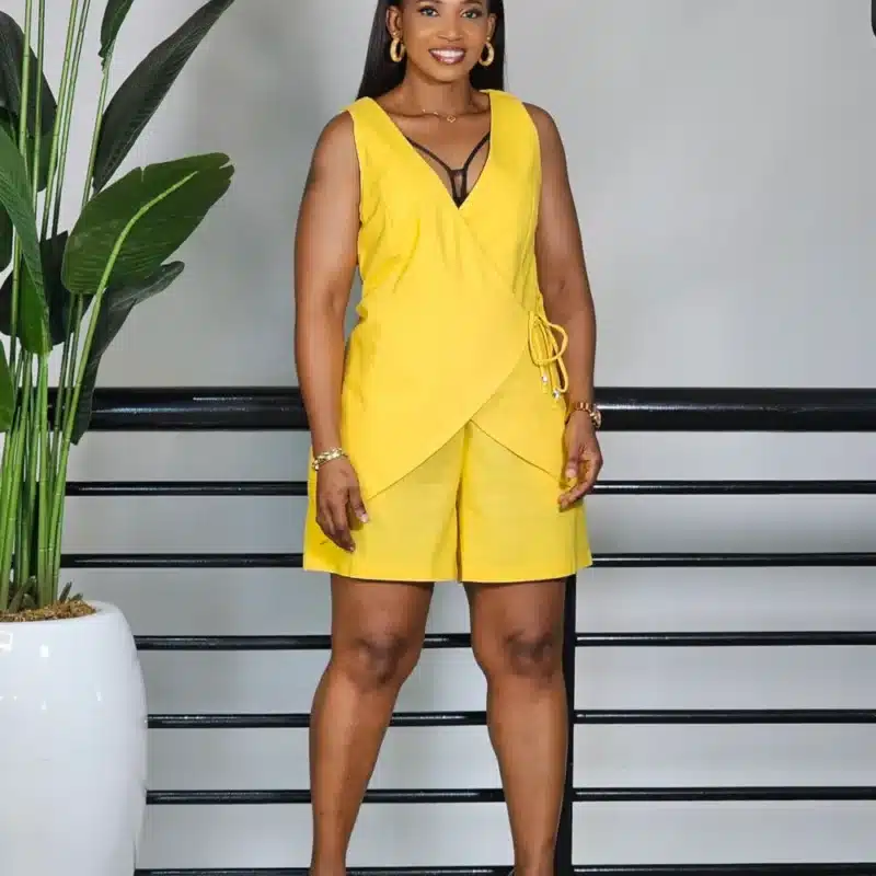 SLEEVELESS WRAP TOP & SHORT SET