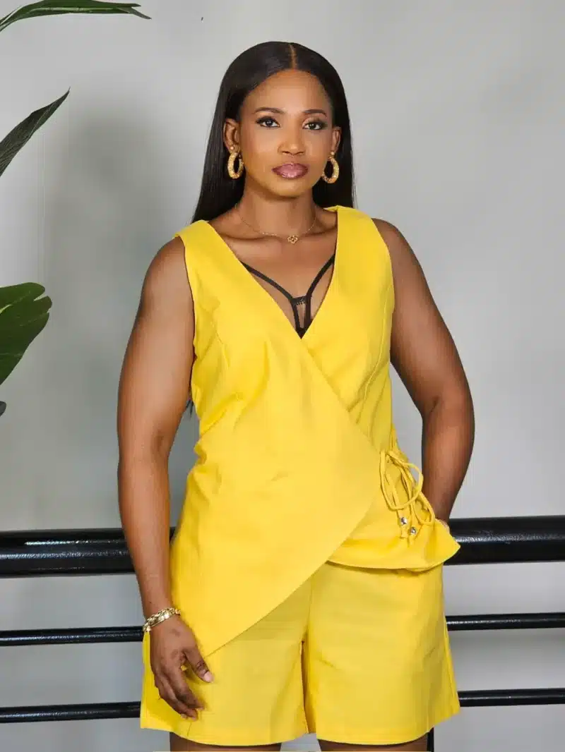 SLEEVELESS WRAP TOP & SHORT SET - Image 5