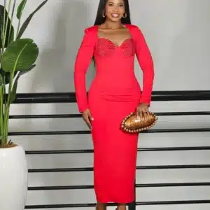 BURST STUDDED BODYCON DRESS - Image 2