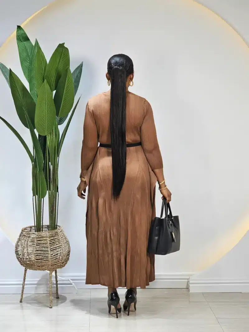 PLEATED MIYAKI PEPLUM DRESS - Image 3
