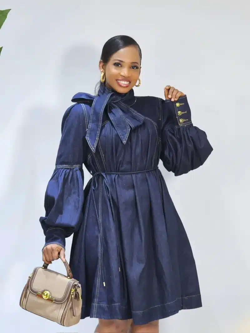 DENIM SWING DRESS - Image 2