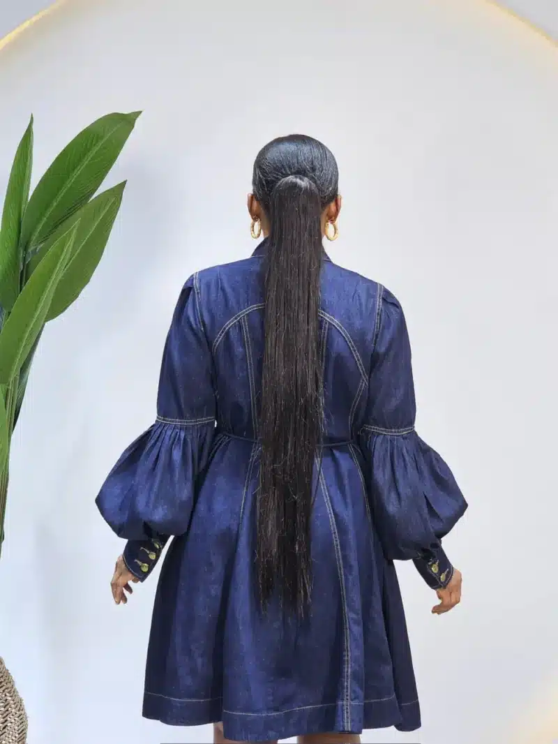 DENIM SWING DRESS - Image 3