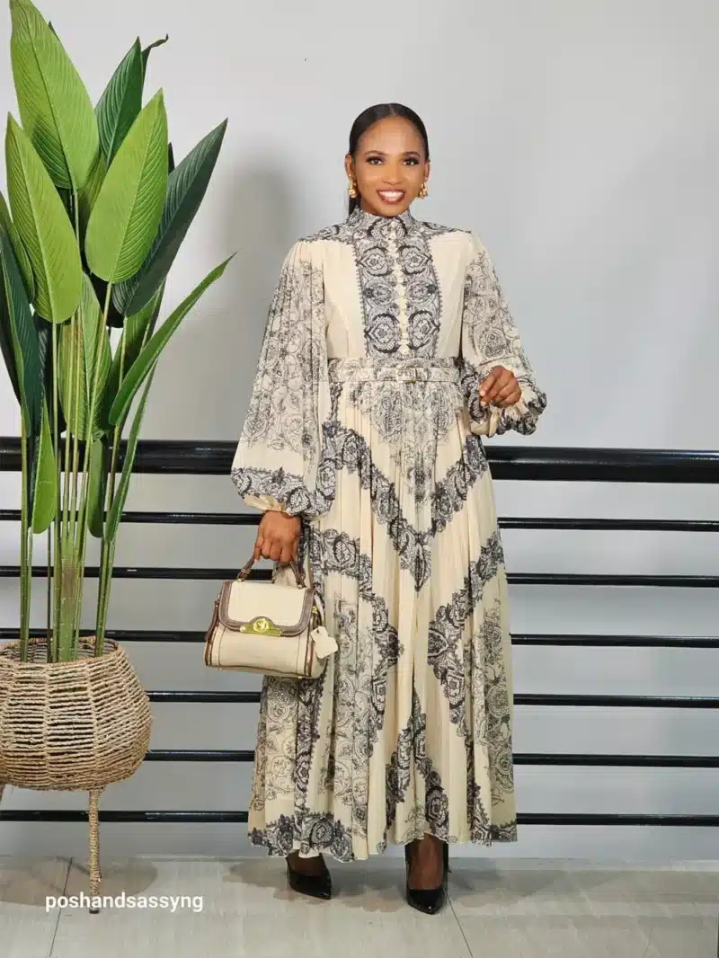 PRINT PLEAT SKIRT & SHIRT SET