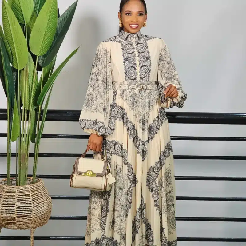 PRINT PLEAT SKIRT & SHIRT SET