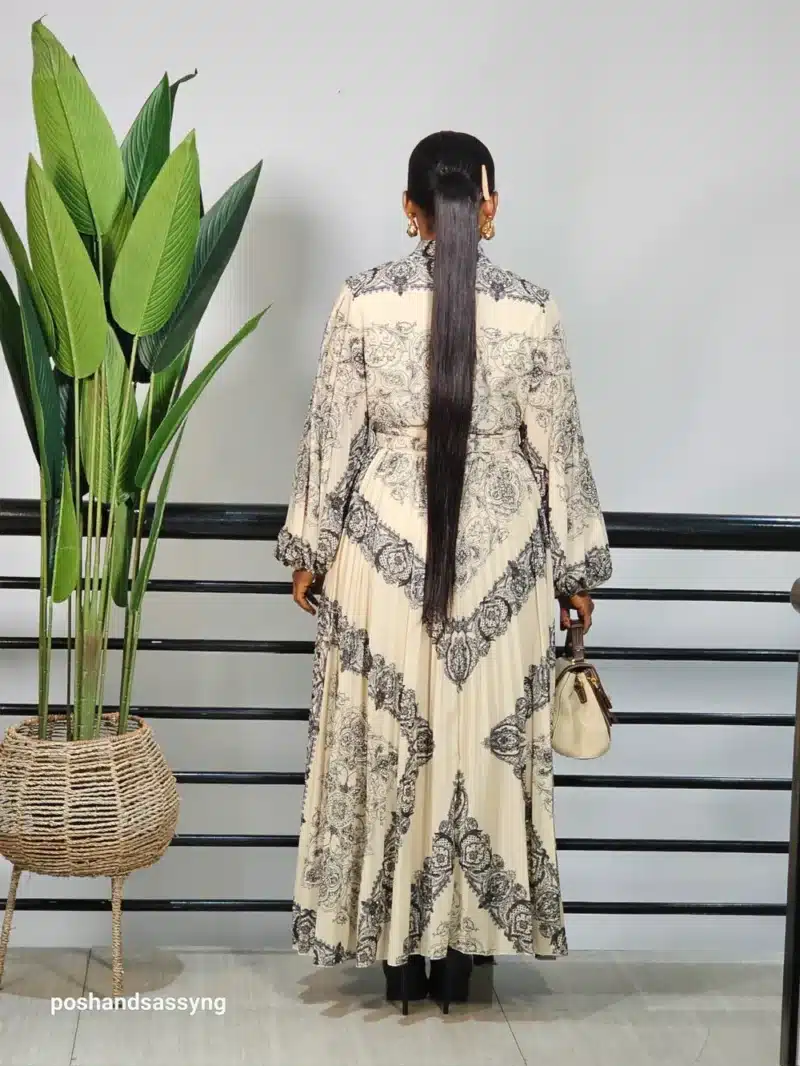 PRINT PLEAT SKIRT & SHIRT SET - Image 2