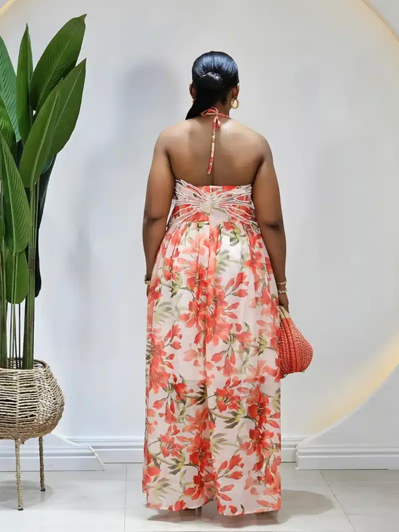 HALTER NECK FLORAL DRESS - Image 3