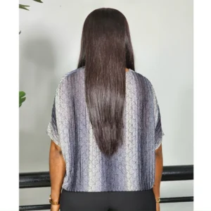 3-TONE NET KIMONO SLEEVE TOP - Image 3