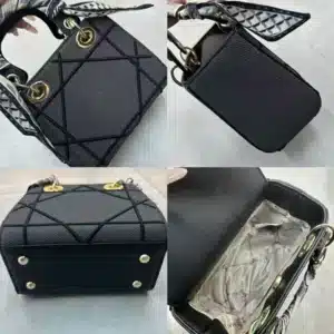 FABRIC BOX SCARF HANDLE BAG 7321 - Image 3