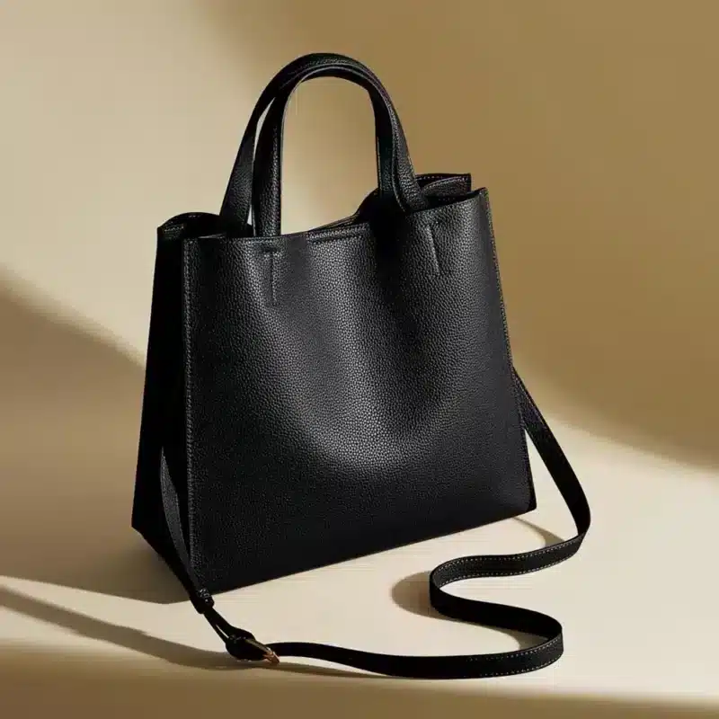 LEATHER TOTE HANDLE BAG - Image 3