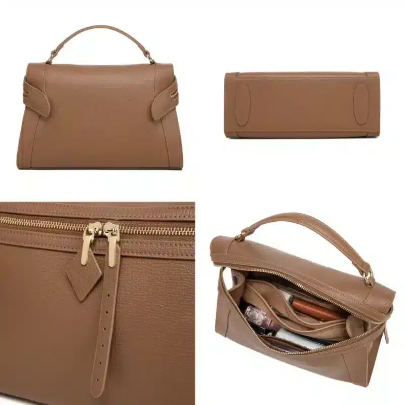 ZIP FRONT SINGLE HANDLE BAG - Image 4