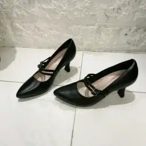 DOUBLE BUCKLE TOP KITTEN HEEL SHOE, CLARKS