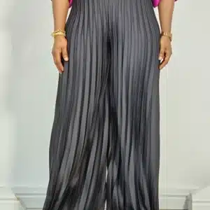 SATIN PLEATED PALAZZO PANT