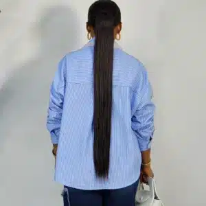 PEARL COLLAR STRIP SHIRT - Image 5