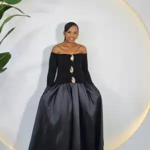 BROOCH FRONT BROOCH SKATER DRESS