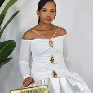 BROOCH FRONT BROOCH SKATER DRESS - Image 4