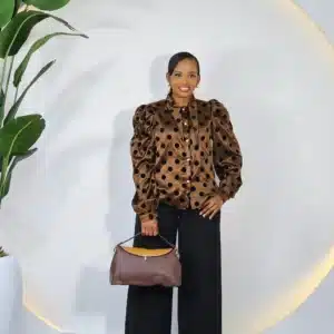 POLKA DOT BOLD COLLAR SHIRT - Image 4