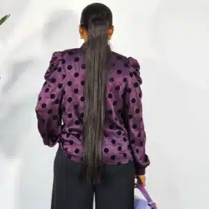 POLKA DOT BOLD COLLAR SHIRT - Image 3