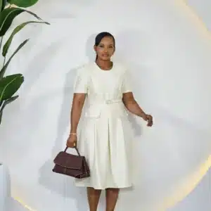 FALSE POCKET CASEMENT FLARE DRESS - Image 2