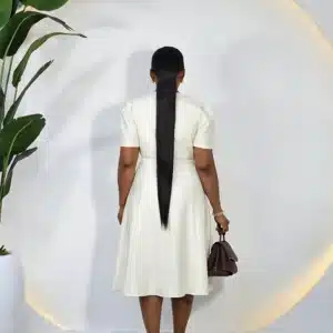 FALSE POCKET CASEMENT FLARE DRESS - Image 4