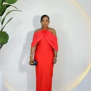 HALTER CHIFFON CAPE BANDAGE DRESS - Image 2