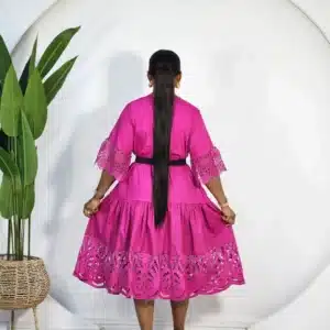 LACE HEM & BELL SLEEVE DRESS - Image 5