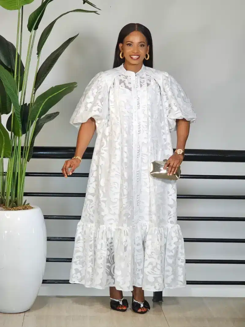LACY HEM MIDI DRESS - Image 3
