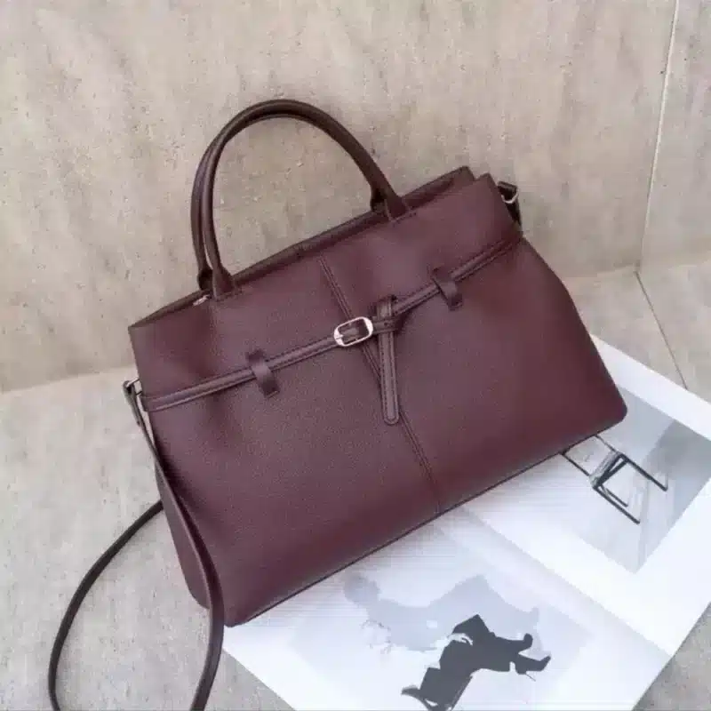DOUBLE HANDLE SIDE KNOT HANDBAG