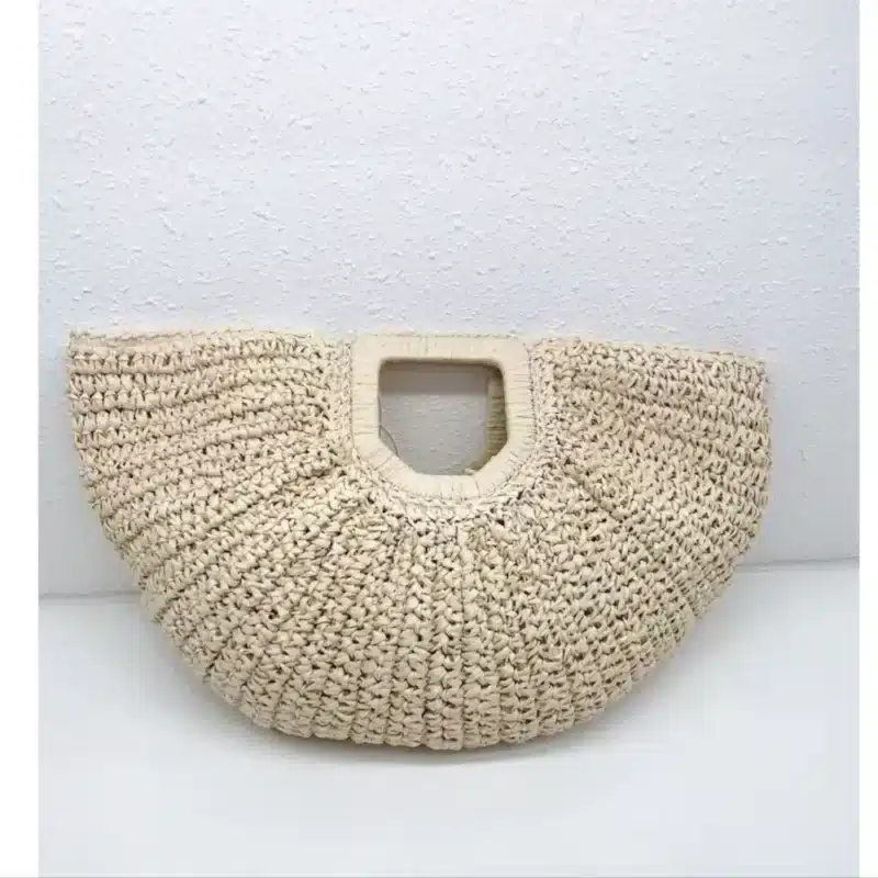 HALF CUT WOVEN BEACH BAG - Image 2