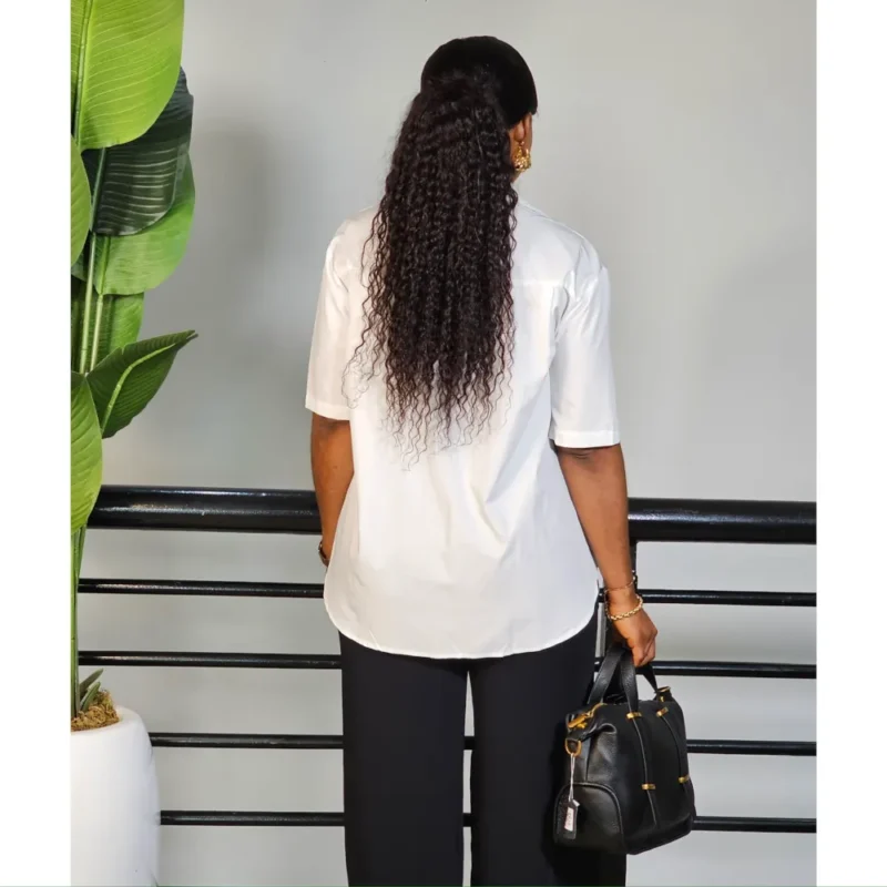 SHORT SLEEVE BUTTON FRONT SHIRT - Image 3