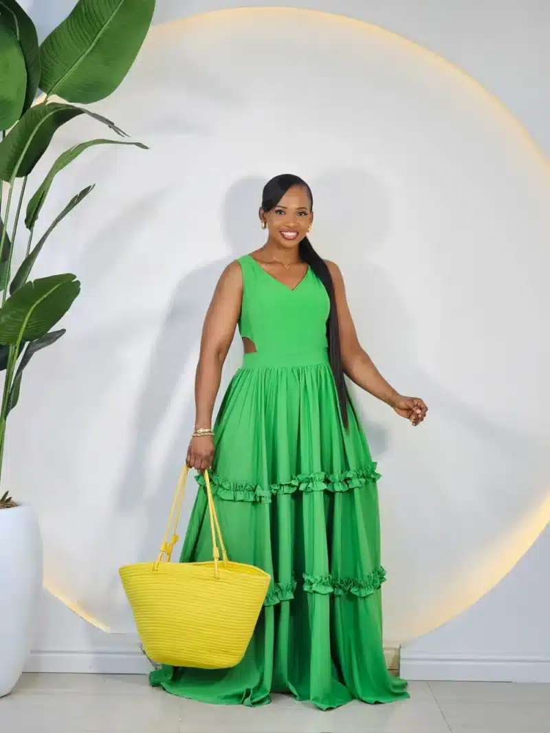 DOUBLE SIDE CUT GYPSY MAXI DRESS - Image 2