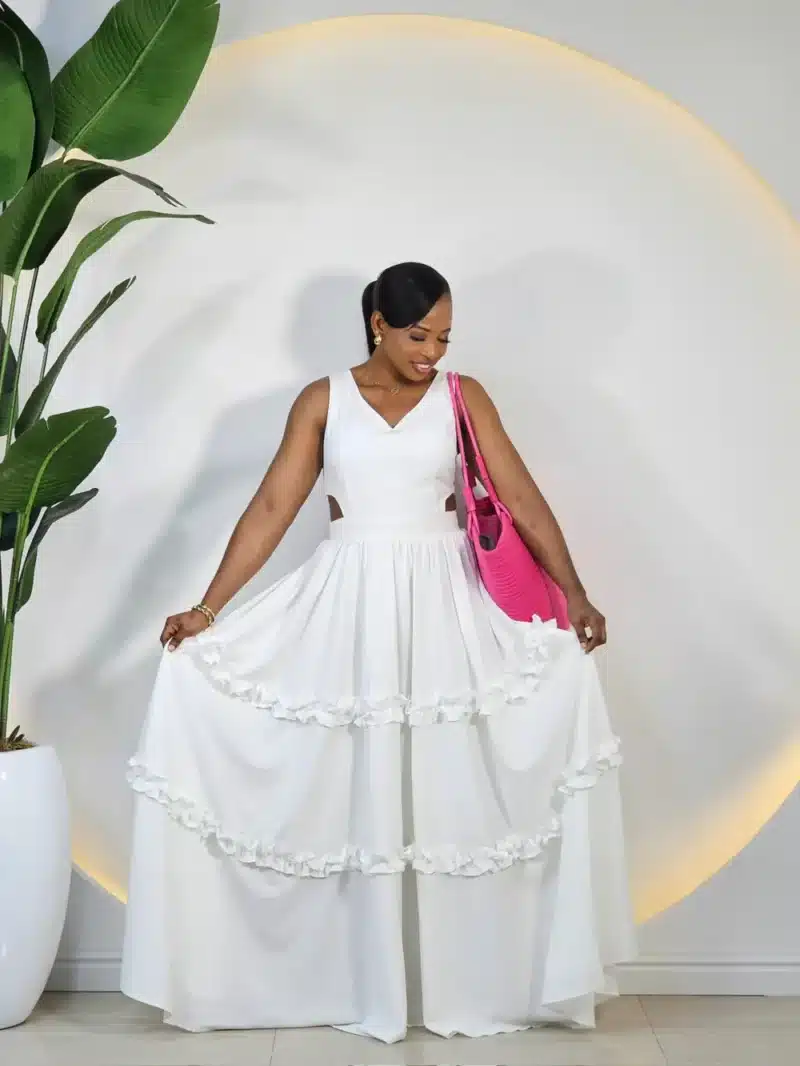 DOUBLE SIDE CUT GYPSY MAXI DRESS - Image 3