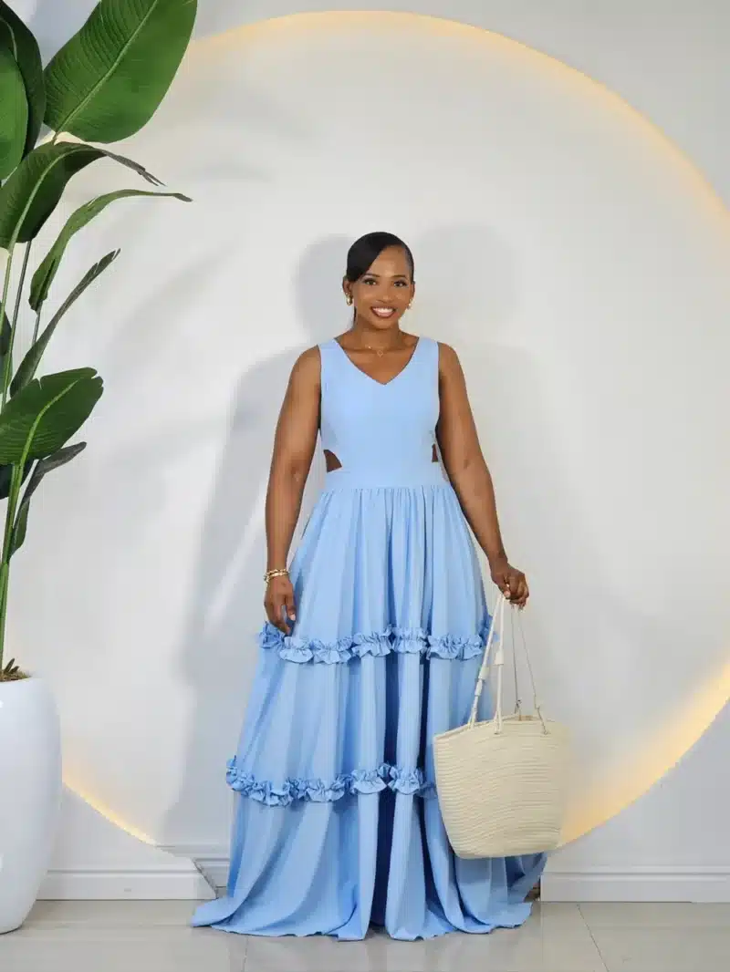 DOUBLE SIDE CUT GYPSY MAXI DRESS
