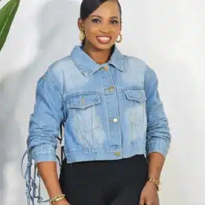 FRINGE BACK DENIM JACKET