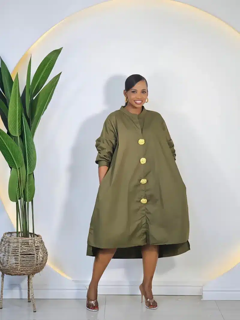 BUTTON DOWN SWING DRESS - Image 3