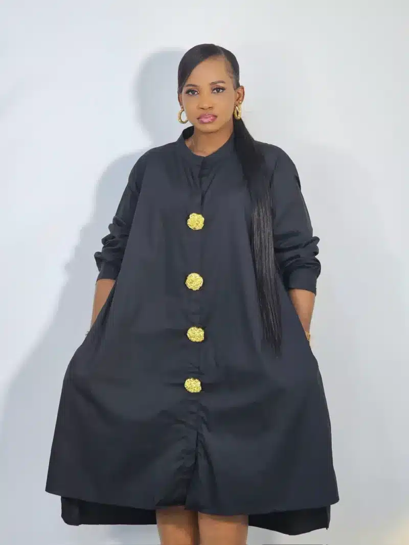BUTTON DOWN SWING DRESS - Image 5