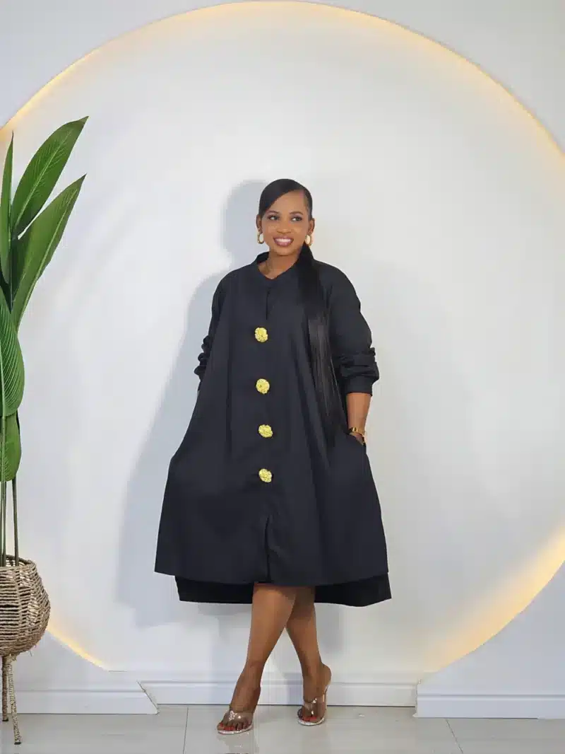 BUTTON DOWN SWING DRESS - Image 2